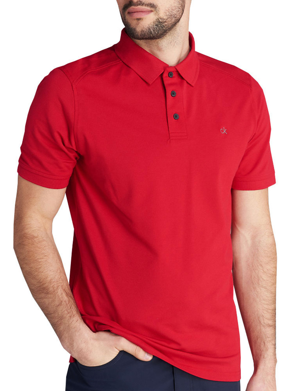 Calvin Klein Campus Polo - Red - Mens | GolfBox